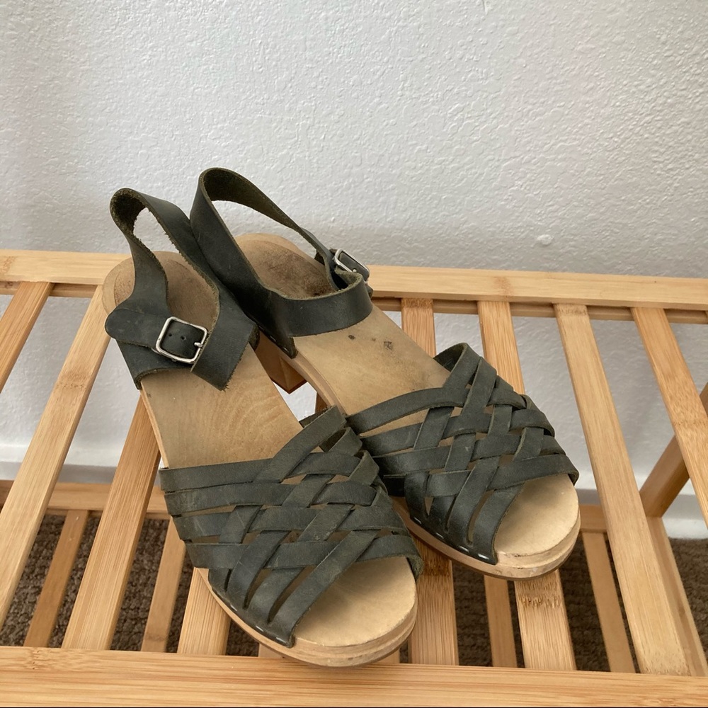 Lightly worn Green Swedish Hasbeens